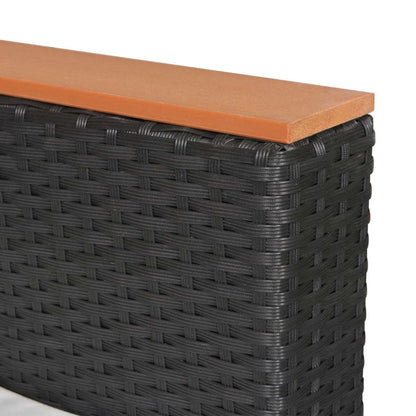 Set Divani da Giardino 5 pz con Cuscini in Polyrattan Nero | homemem39