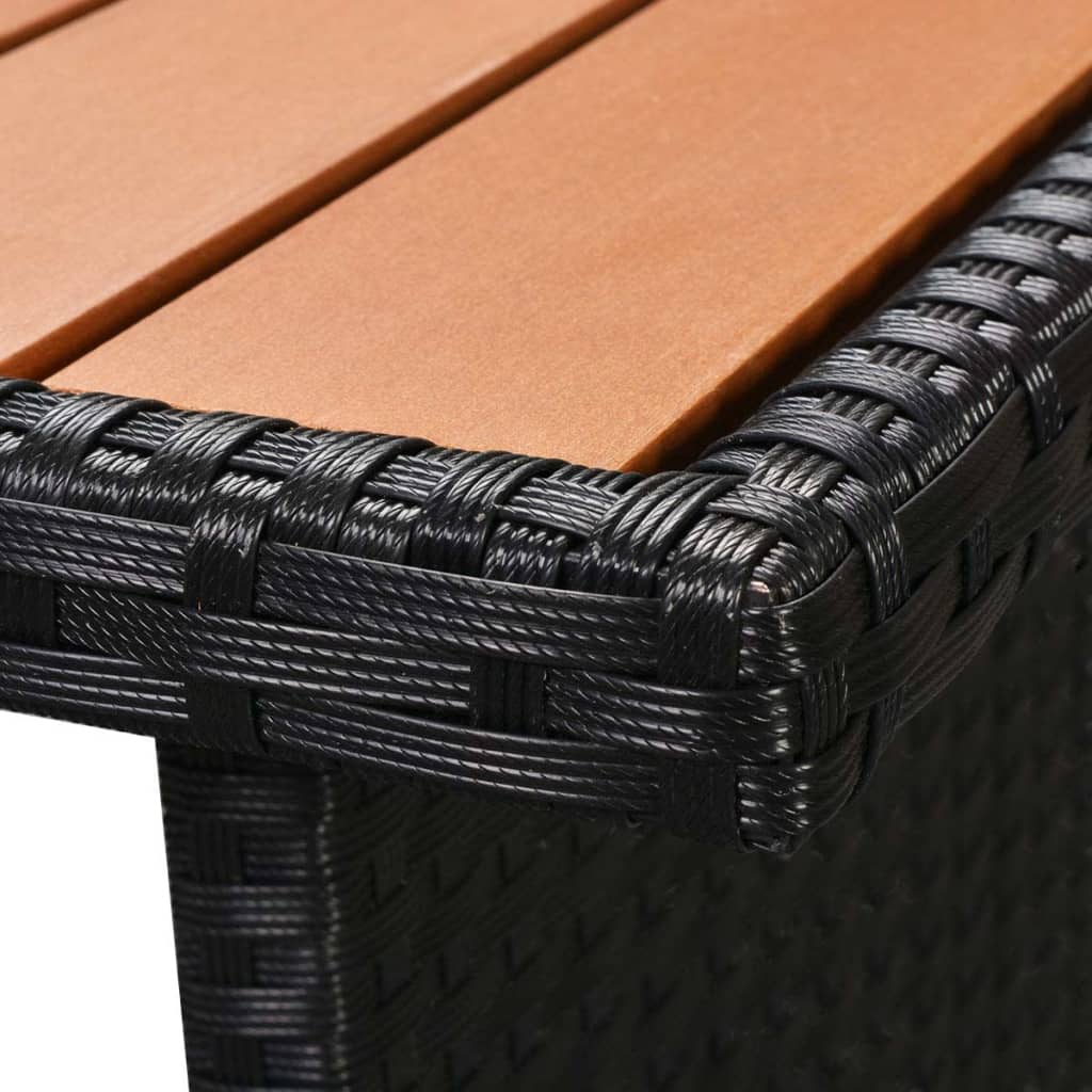Set Divani da Giardino 7 pz con Cuscini in Polyrattan Nero | homemem39