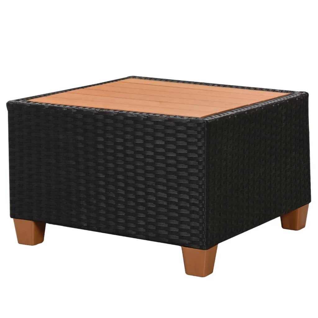 Set Divani da Giardino 4 pz con Cuscini in Polyrattan Nero - homemem39
