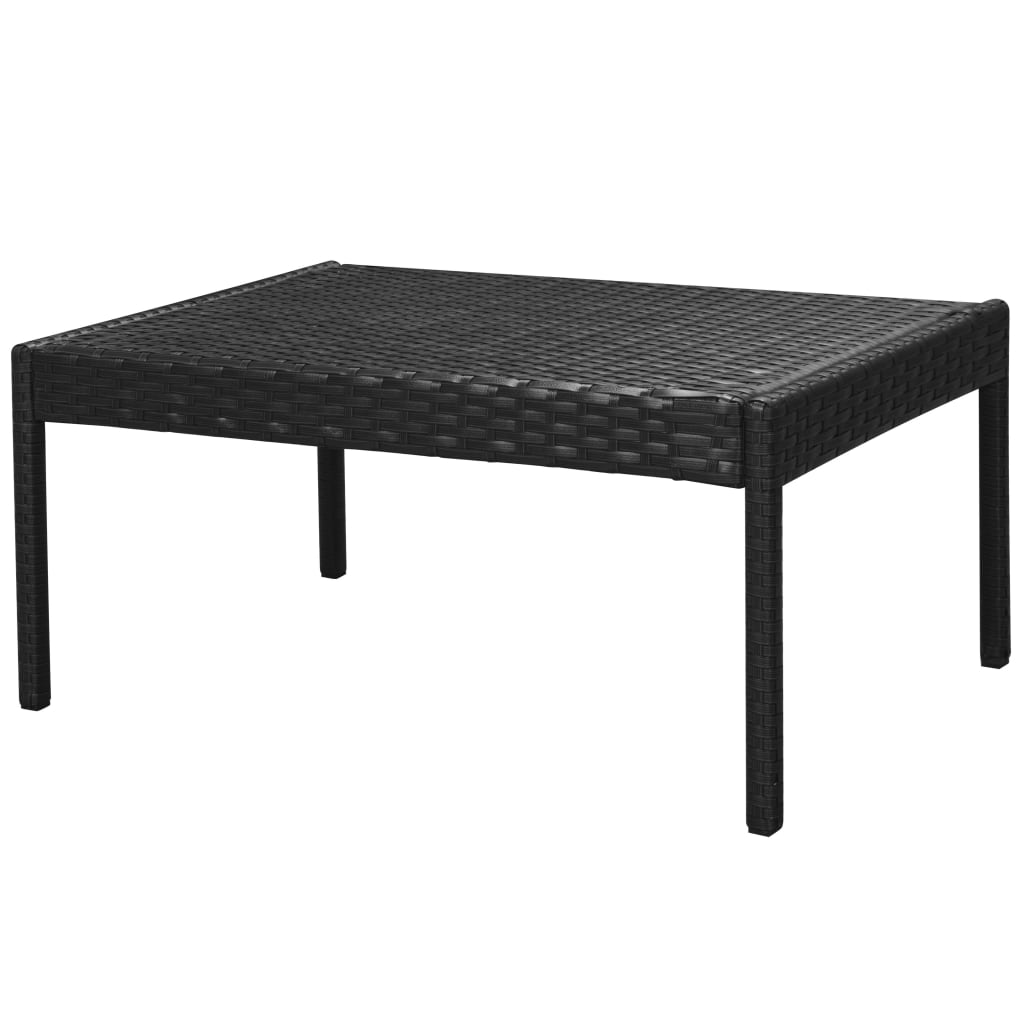 Set Divani da Giardino 6 pz con Cuscini in Polyrattan Nero - homemem39