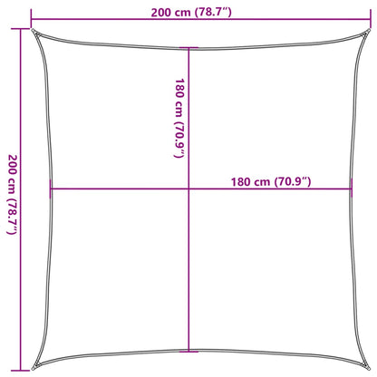 Vela Parasole in HDPE Quadrata 2x2 m Antracite - homemem39