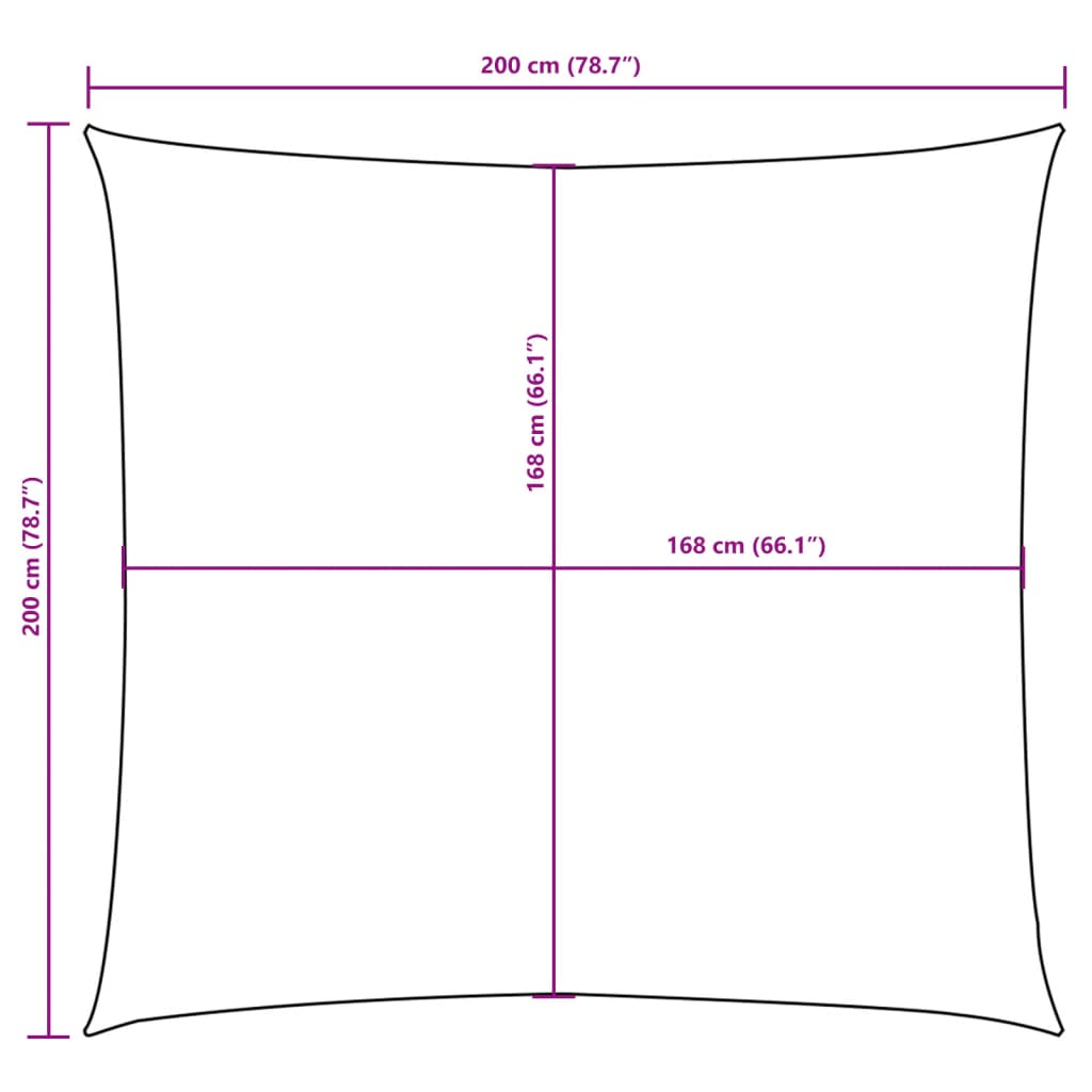 Vela Parasole Oxford in Tela 2x2 m Crema - homemem39