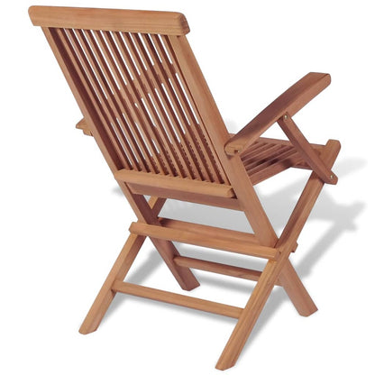 Set da Pranzo Giardino 11 pz Sedie Pieghevoli Massello di Teak - homemem39