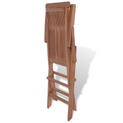 Set da Pranzo Giardino 11 pz Sedie Pieghevoli Massello di Teak - homemem39