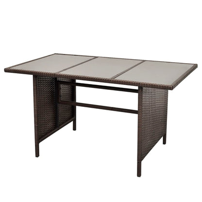 Set Divani da Giardino 4 pz con Cuscini in Polyrattan Marrone | homemem39