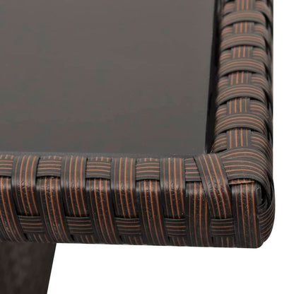 Set Divani da Giardino 4 pz con Cuscini in Polyrattan Marrone | homemem39