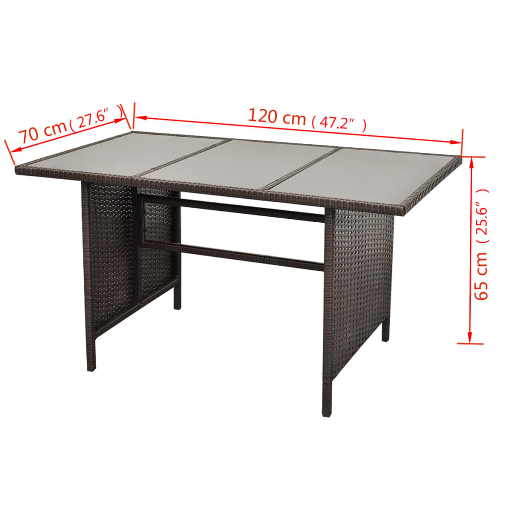 Set Divani da Giardino 4 pz con Cuscini in Polyrattan Marrone | homemem39