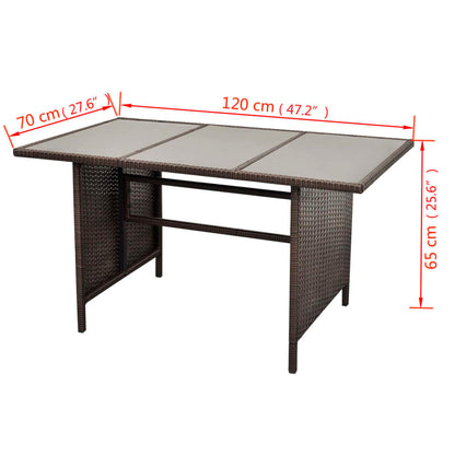 Set Divani da Giardino 4 pz con Cuscini in Polyrattan Marrone | homemem39