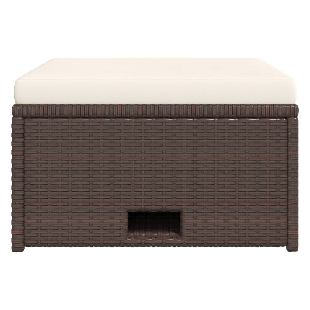 Set Divani da Giardino 4 pz con Cuscini in Polyrattan Marrone | homemem39