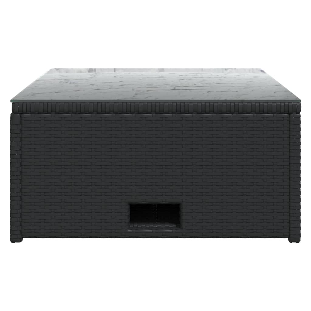 Set Divani da Giardino 4 pz con Cuscini in Polyrattan Nero