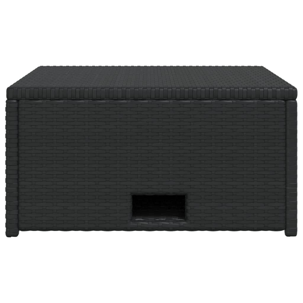 Set Divani da Giardino 4 pz con Cuscini in Polyrattan Nero - homemem39