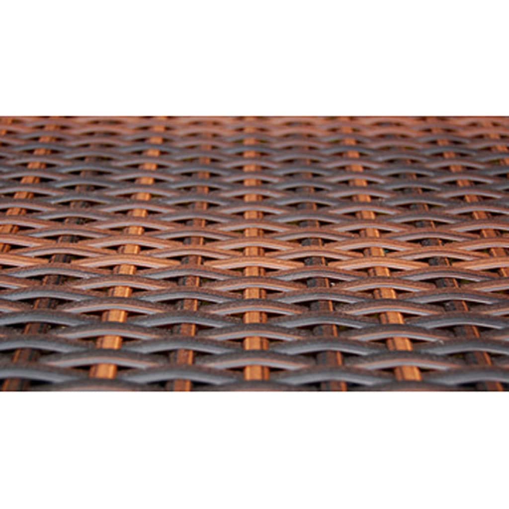 Set da Pranzo da Giardino 5 pz con Cuscini Polyrattan Marrone - homemem39