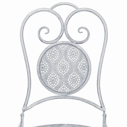 Set da Bistrò 3 pz in Acciaio Bianco Grigiastro - homemem39