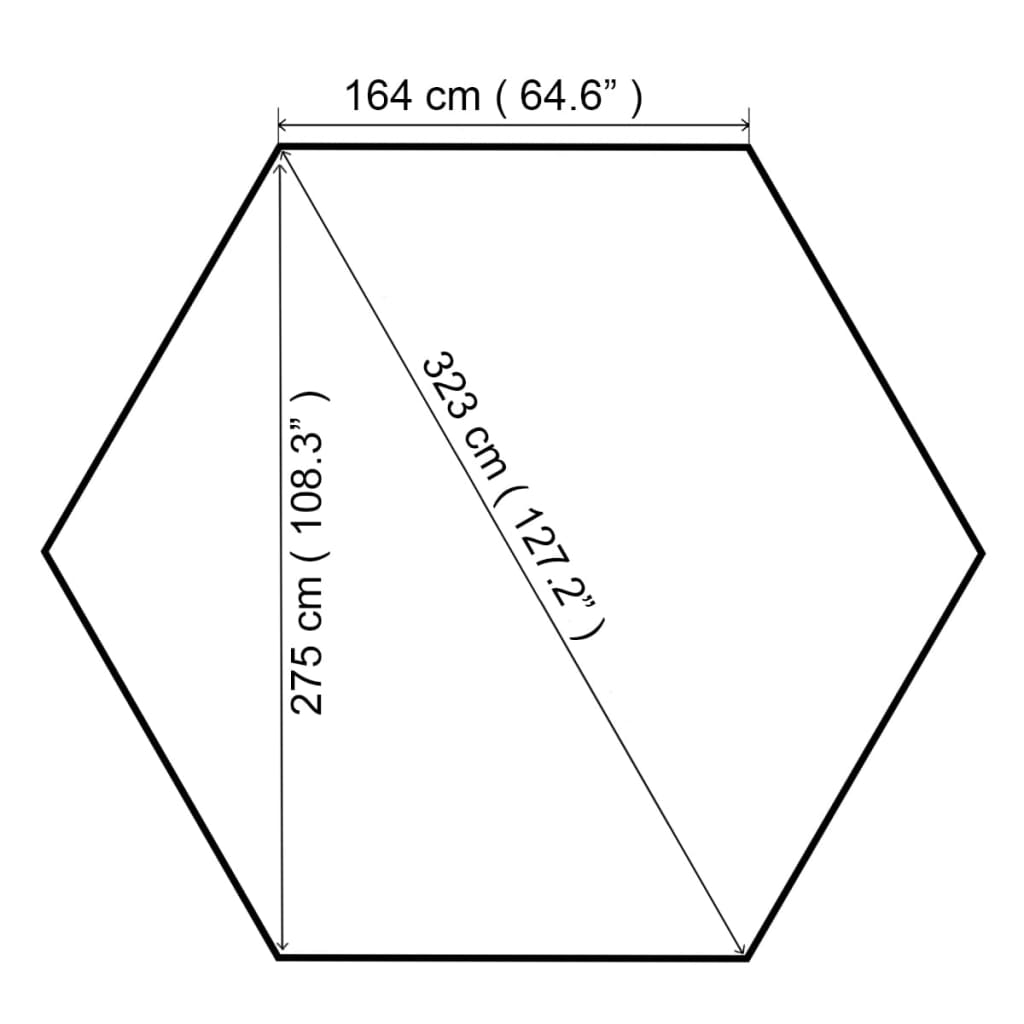 Gazebo Padiglione Tenda da Giardino 323x265 cm | homemem39