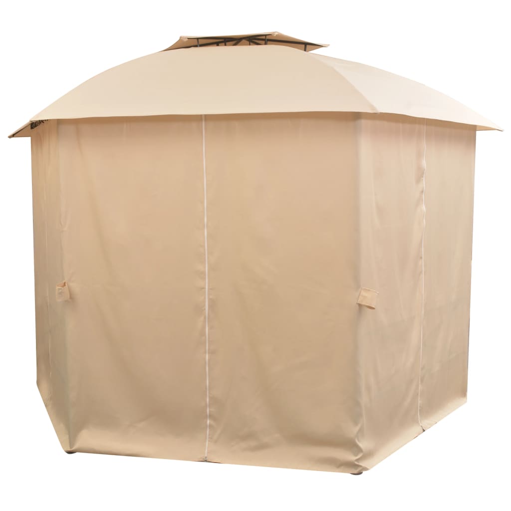 Gazebo Padiglione da Giardino con Tende Esagonale 360x265 cm | homemem39
