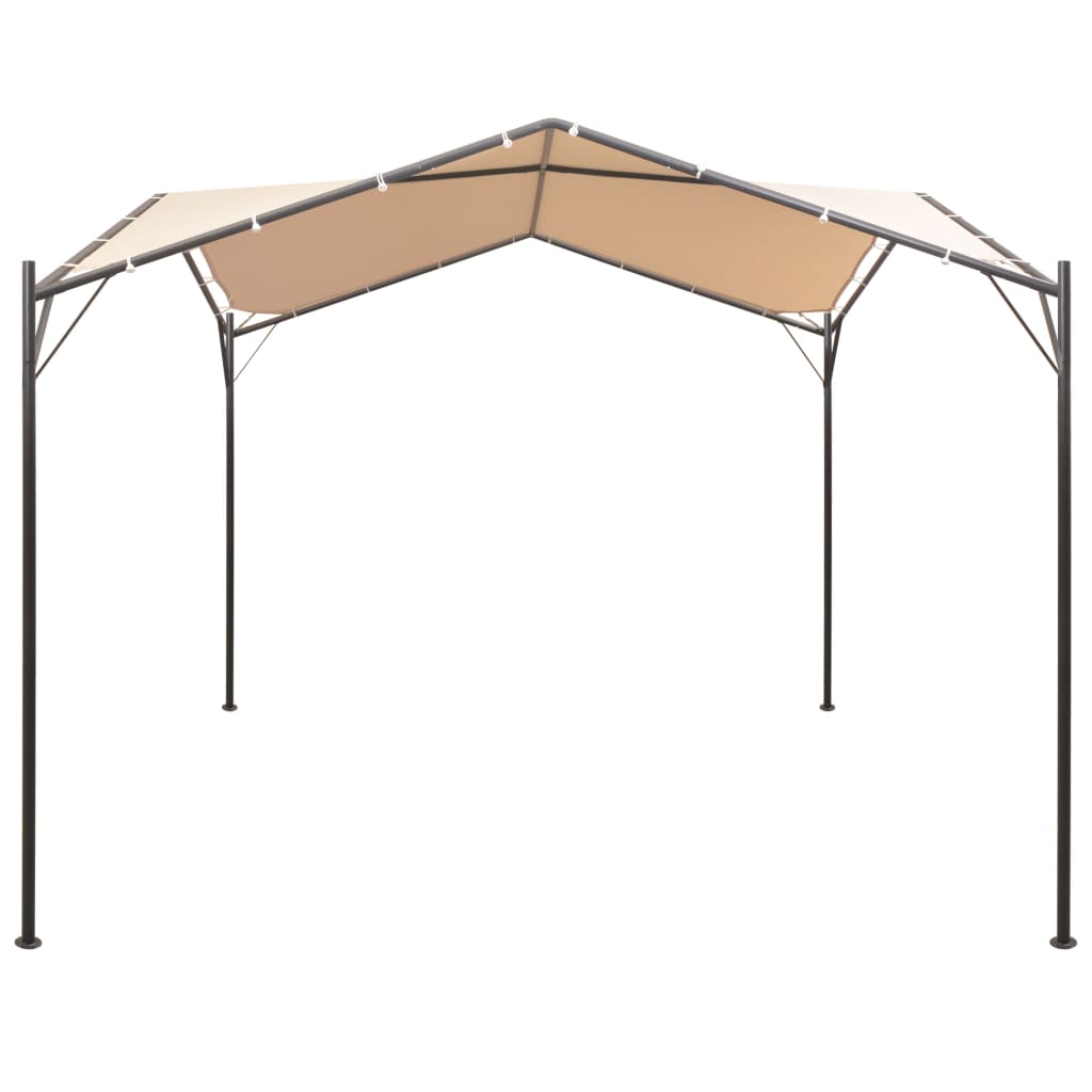 Gazebo Padiglione Tenda Tettoia 4x4 m in Acciaio Beige | homemem39