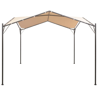 Gazebo Padiglione Tenda Tettoia 4x4 m in Acciaio Beige | homemem39