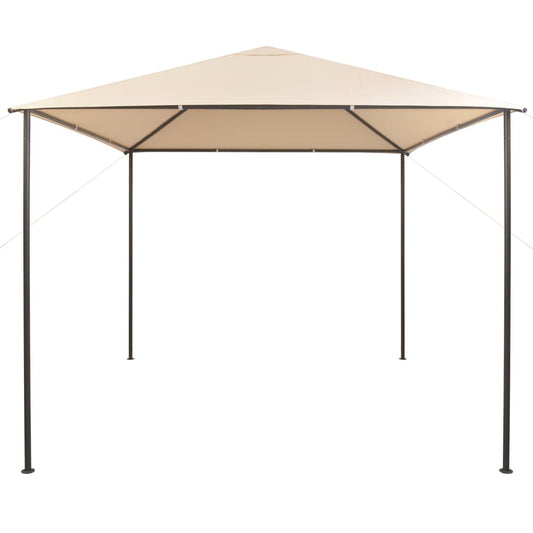 Gazebo Padiglione Tenda Tettoia 3x3 m Acciaio Beige | homemem39