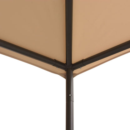 Gazebo Padiglione Tenda Tettoia 3x3 m Acciaio Beige | homemem39