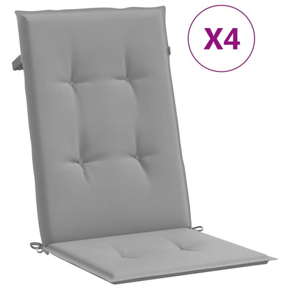 Cuscini per Sedie 4 pz Grigi 120x50x3 cm in Tessuto | homemem39