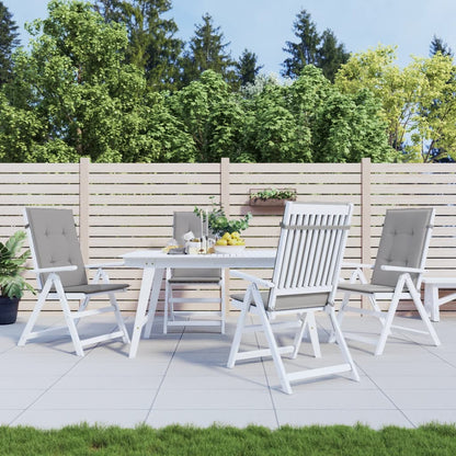 Cuscini per Sedie 4 pz Grigi 120x50x3 cm in Tessuto | homemem39