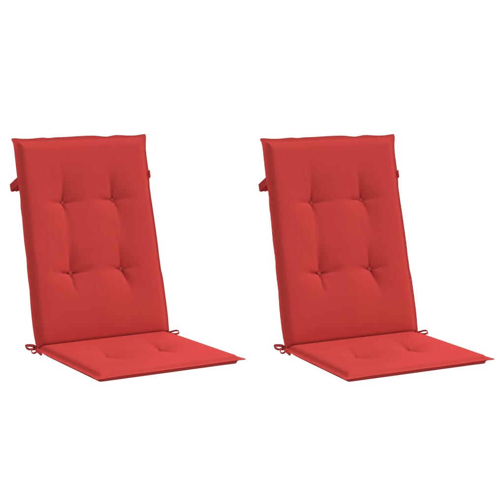 Cuscini per Sedie 2 pz Rossi 120x50x3 cm in Tessuto | homemem39