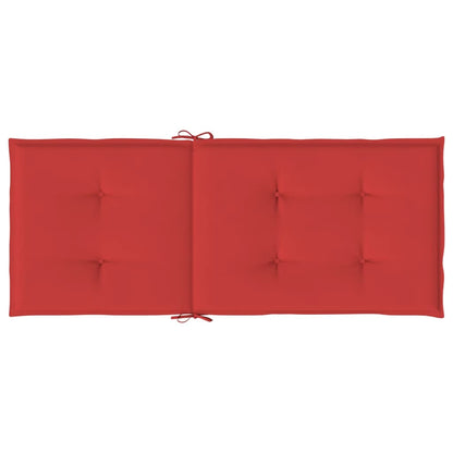 Cuscini per Sedie 2 pz Rossi 120x50x3 cm in Tessuto | homemem39