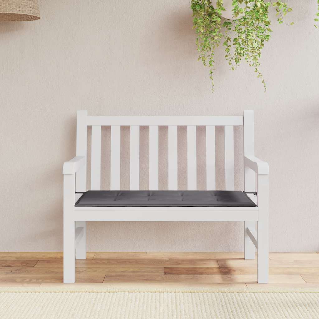 Cuscino per Panca Antracite 100x50x4 cm in Tessuto Oxford - homemem39