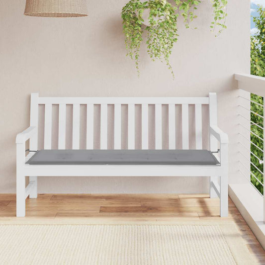 Cuscino per Panca Grigio 150x50x4 cm in Tessuto Oxford - homemem39