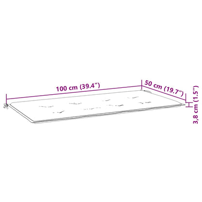 Cuscino per Panca Crema 100x50x4 cm in Tessuto Oxford - homemem39