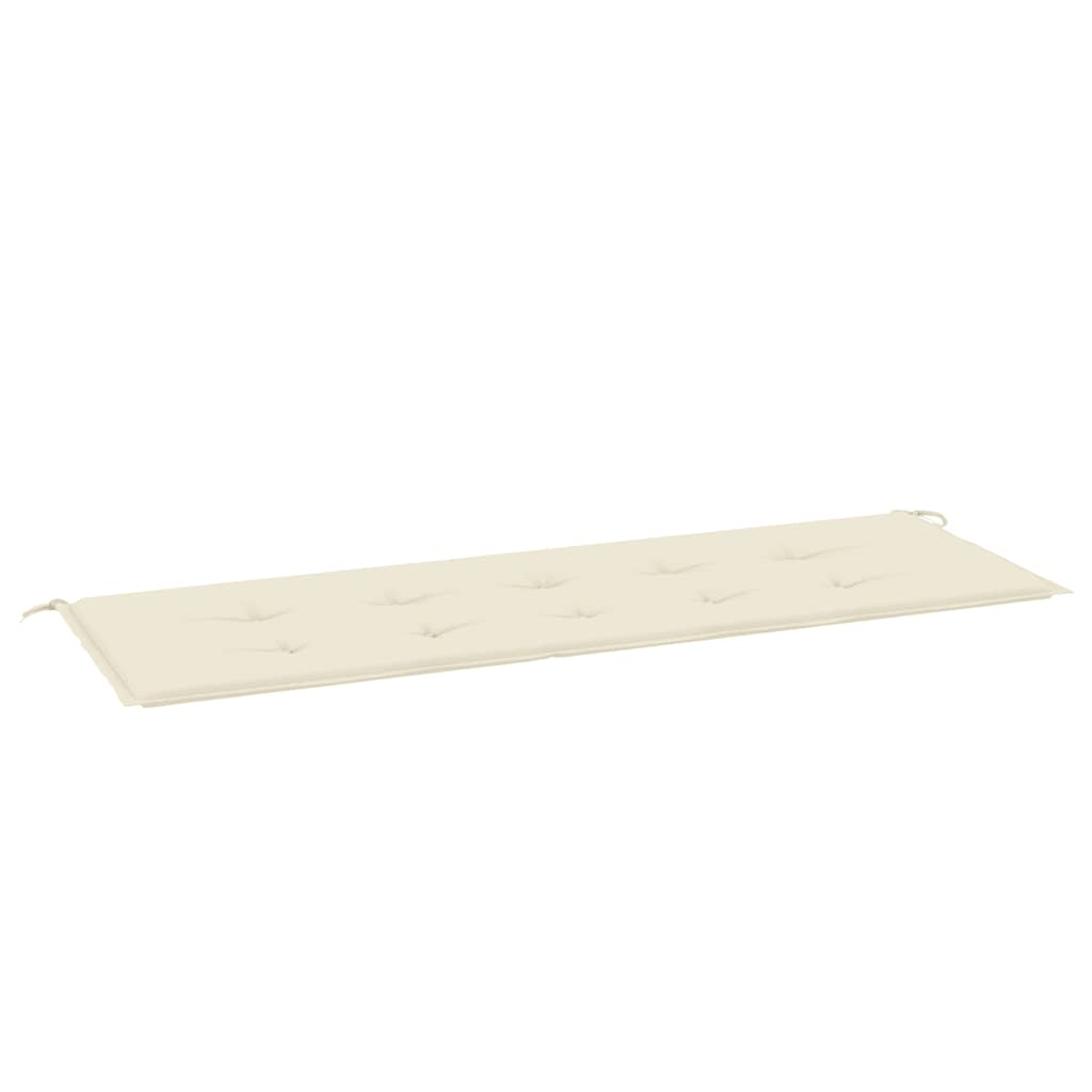 Cuscino per Panca Crema 150x50x3 cm in Tessuto Oxford - homemem39