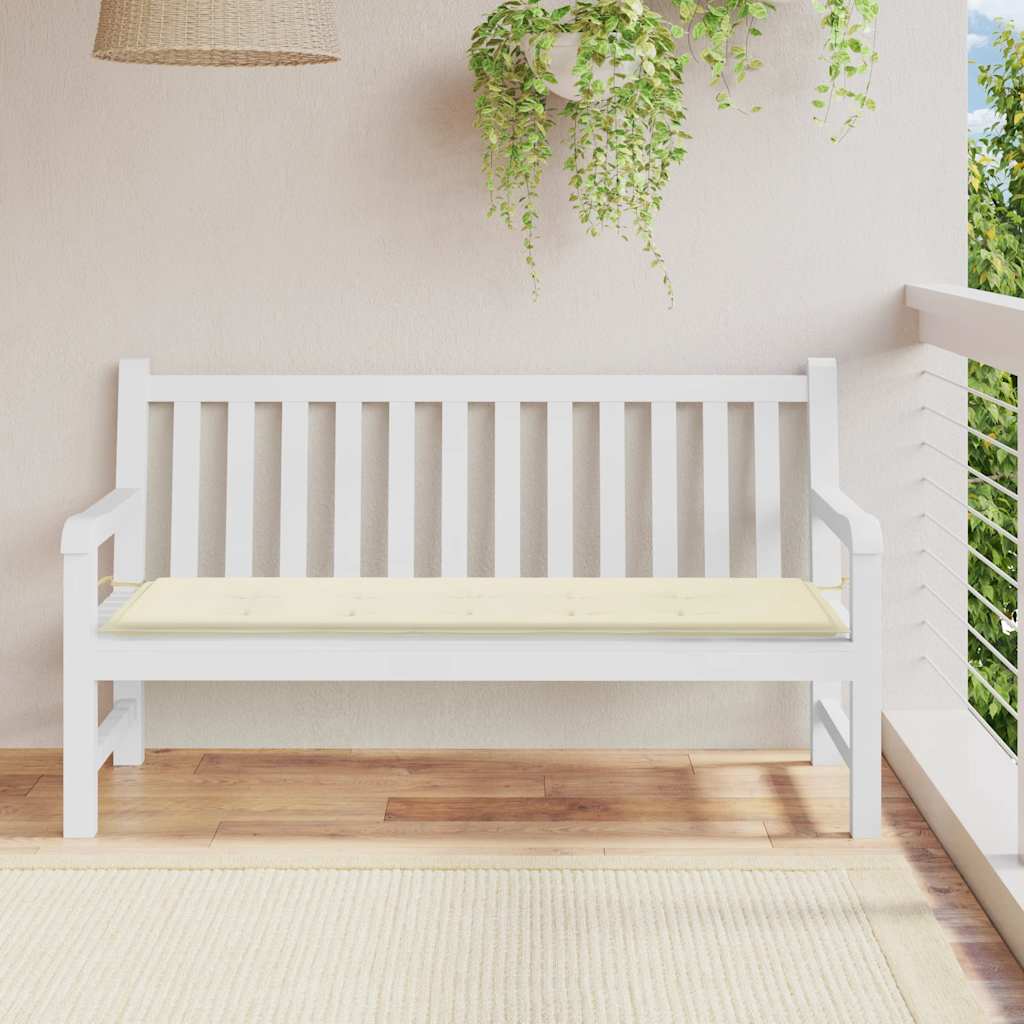 Cuscino per Panca Crema 150x50x3 cm in Tessuto Oxford - homemem39