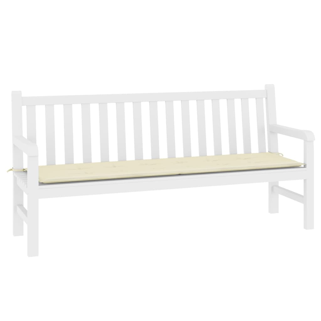 Cuscino per Panca Crema 180x50x3 cm in Tessuto Oxford - homemem39
