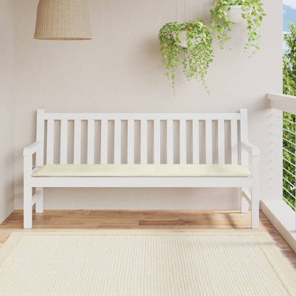 Cuscino per Panca Crema 180x50x3 cm in Tessuto Oxford - homemem39