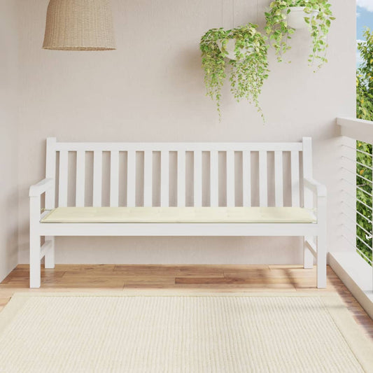 Cuscino per Panca Crema 180x50x3 cm in Tessuto Oxford - homemem39