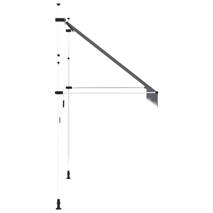 Tenda da Sole Retrattile Manuale 250 cm a Strisce Blu e Bianche | homemem39