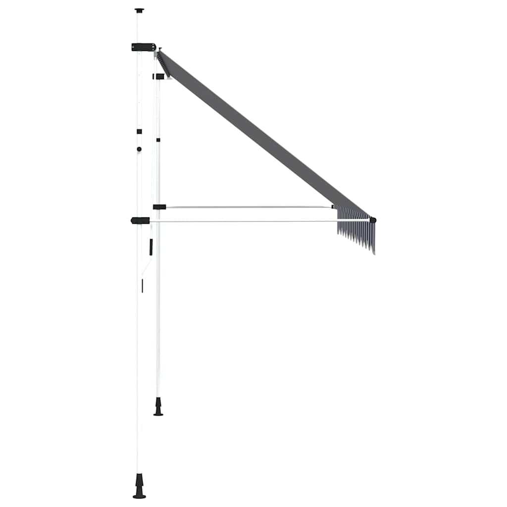 Tenda da Sole Retrattile Manuale 300 cm a Strisce Blu e Bianche | homemem39