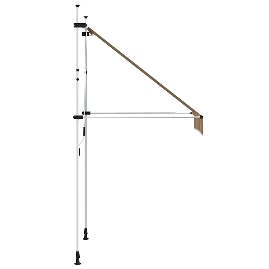 Tenda da Sole Retrattile Manuale 150 cm a Strisce Blu e Gialle | homemem39
