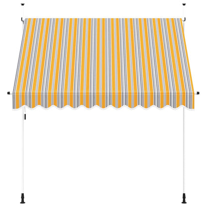Tenda da Sole Retrattile Manuale 250 cm a Strisce Blu e Gialle | homemem39