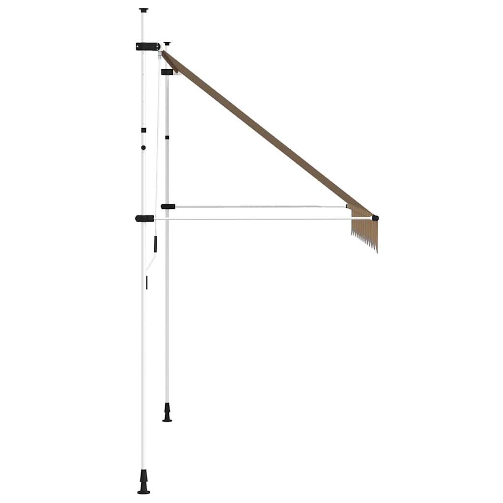 Tenda da Sole Retrattile Manuale 250 cm a Strisce Blu e Gialle | homemem39