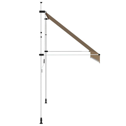 Tenda da Sole Retrattile Manuale 300 cm a Strisce Blu e Gialle | homemem39