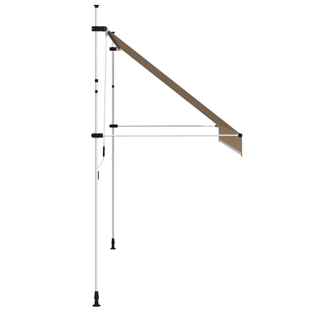 Tenda da Sole Retrattile Manuale 350 cm a Strisce Blu e Gialle | homemem39