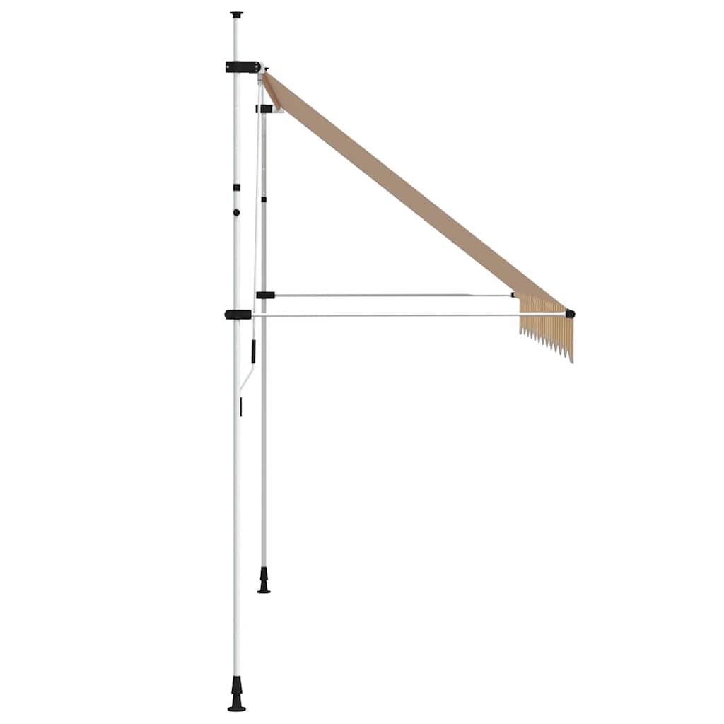 Tenda da Sole Retrattile Manuale 300cm Strisce Arancione Bianco | homemem39