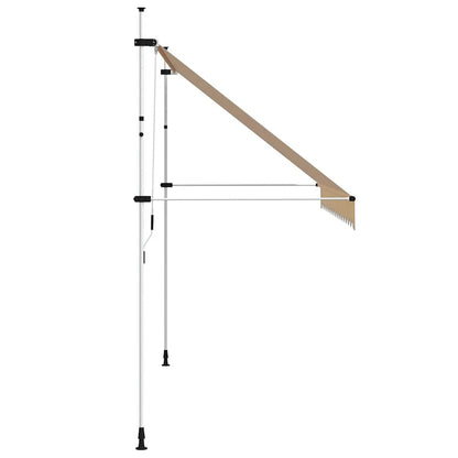 Tenda da Sole Retrattile Manuale 350cm Strisce Arancione Bianco | homemem39