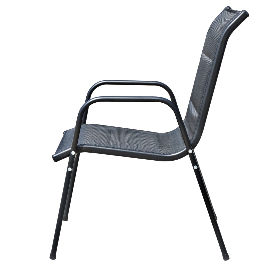 Set da Pranzo da Esterno 5 pz in Acciaio Nero - homemem39