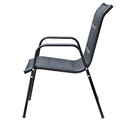 Set da Pranzo da Esterno 5 pz in Acciaio Nero - homemem39