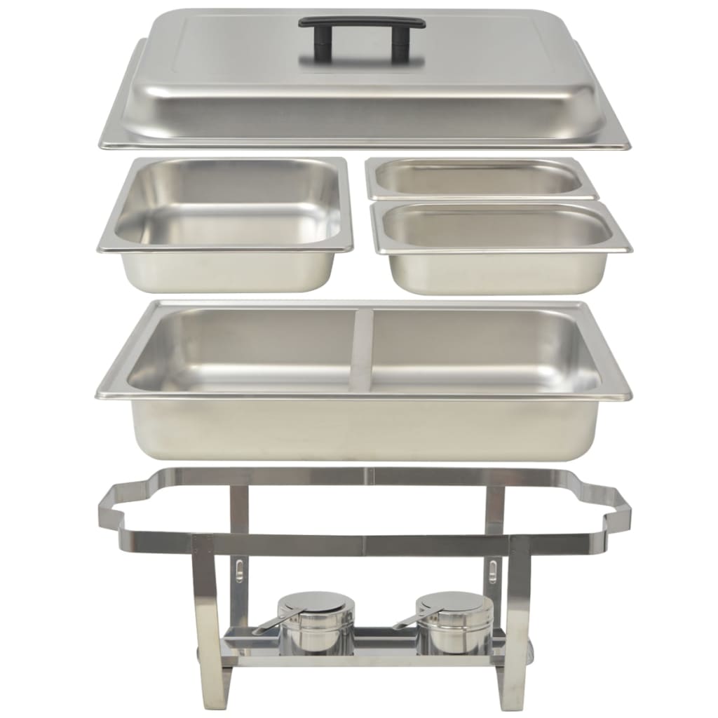 Set 4 pz Teglie Scaldavivande in Acciaio Inossidabile | homemem39