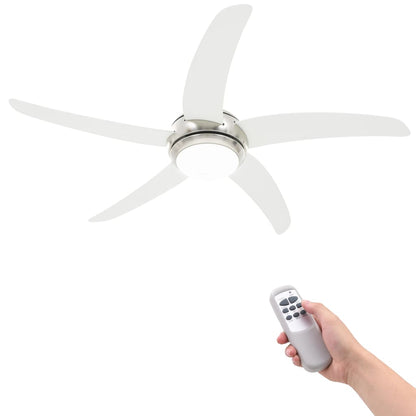 Ventilatore da Soffitto Decorato con Luce 128 cm Bianco - homemem39