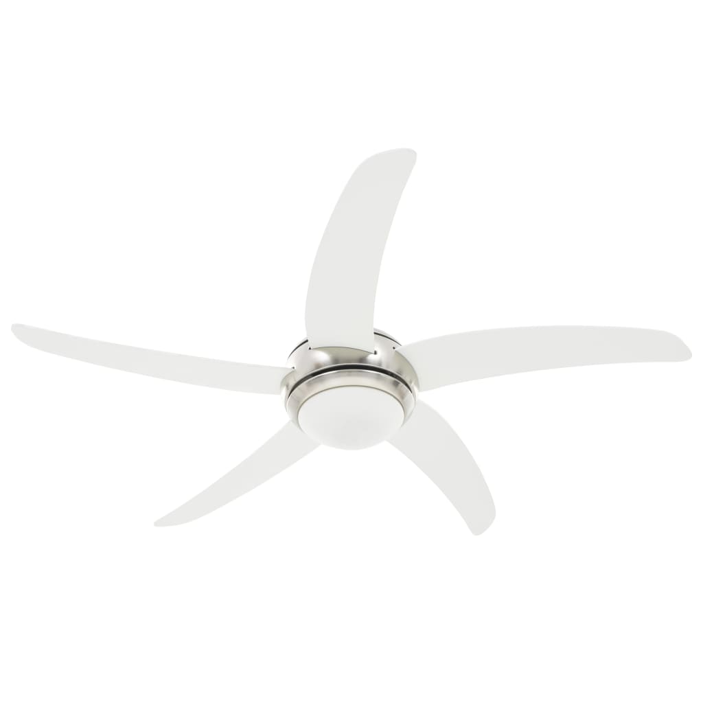 Ventilatore da Soffitto Decorato con Luce 128 cm Bianco - homemem39