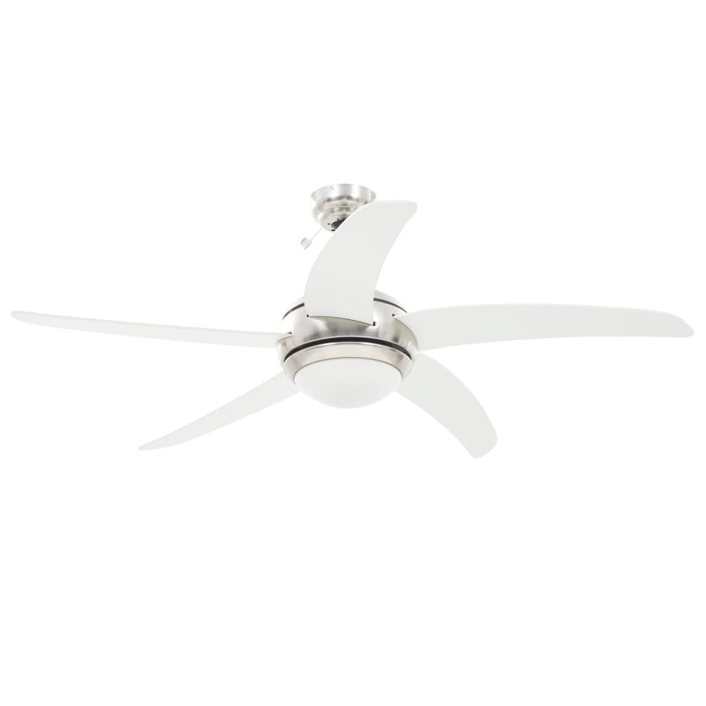 Ventilatore da Soffitto Decorato con Luce 128 cm Bianco - homemem39